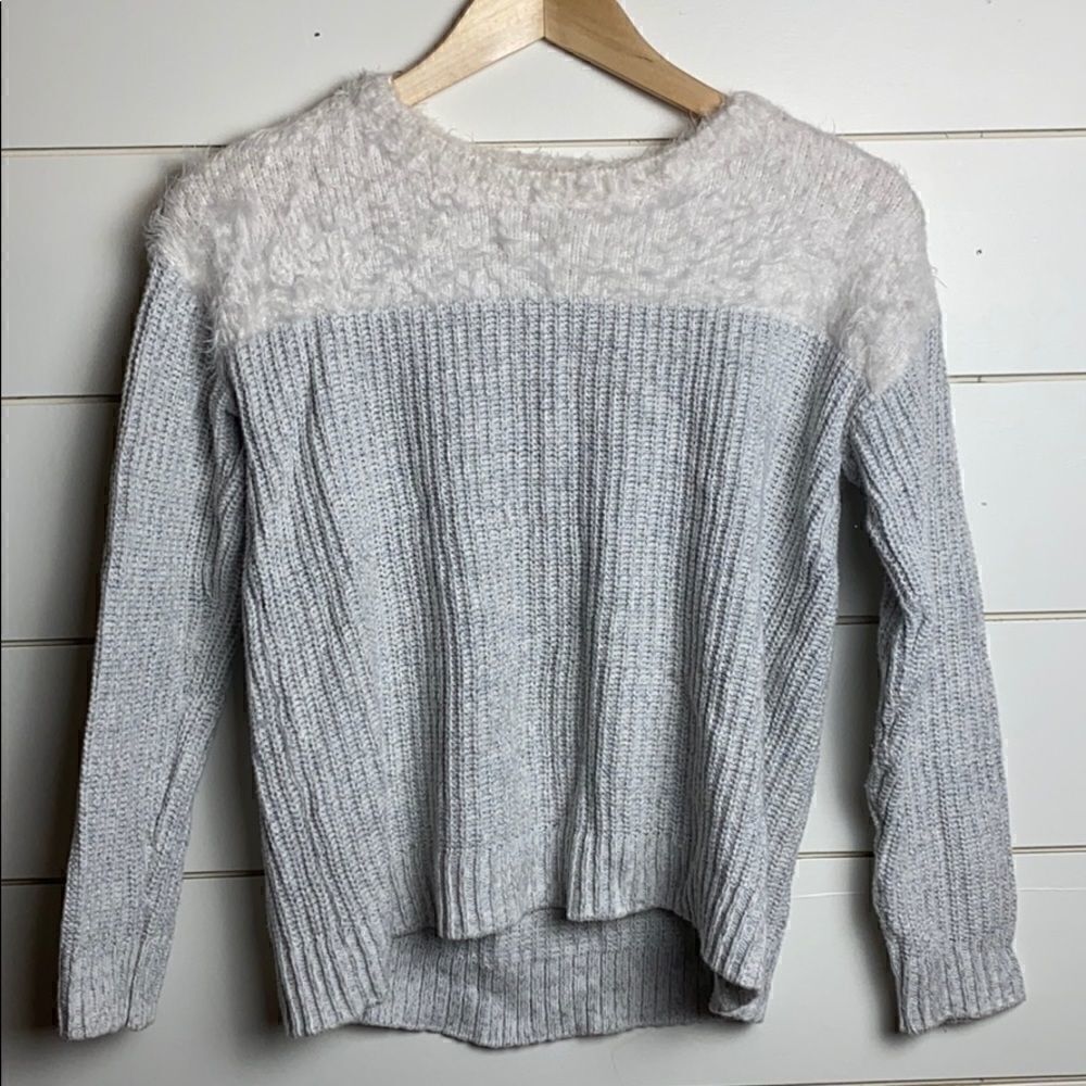 Vince Camuto | Fuzzy Eyelash Crop Sweater | XS